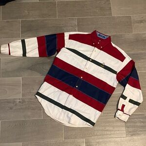 Ralph Lauren Red White and Blue Striped Shirt
